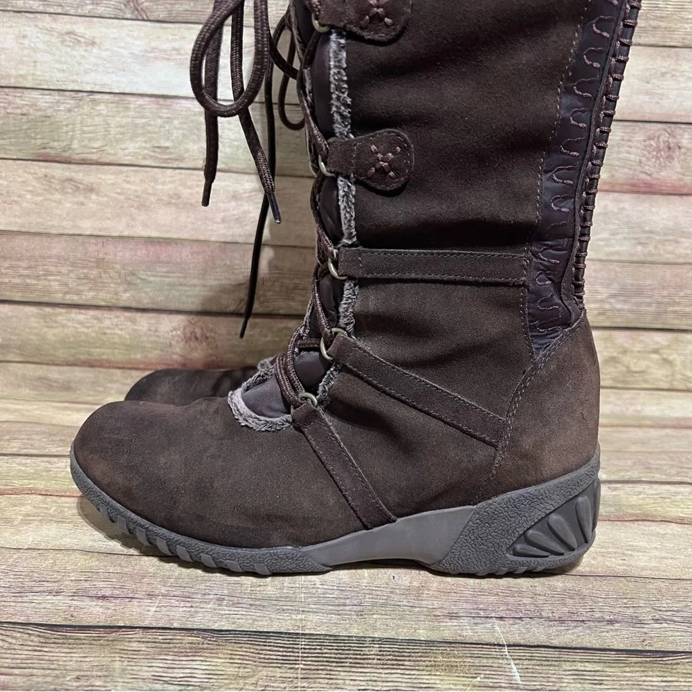 Khombu Brown Suede Tall Winter Boots